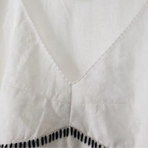 Tibi White Embroidered Linen & Cotton Dress + Jacket Set | Size 0 & XS - Picture 15 of 16